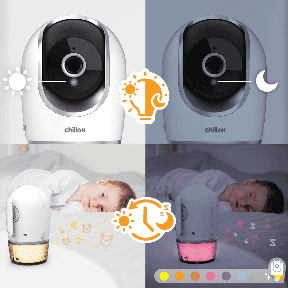 chillax dm568 smart wifi baby monitor night mode