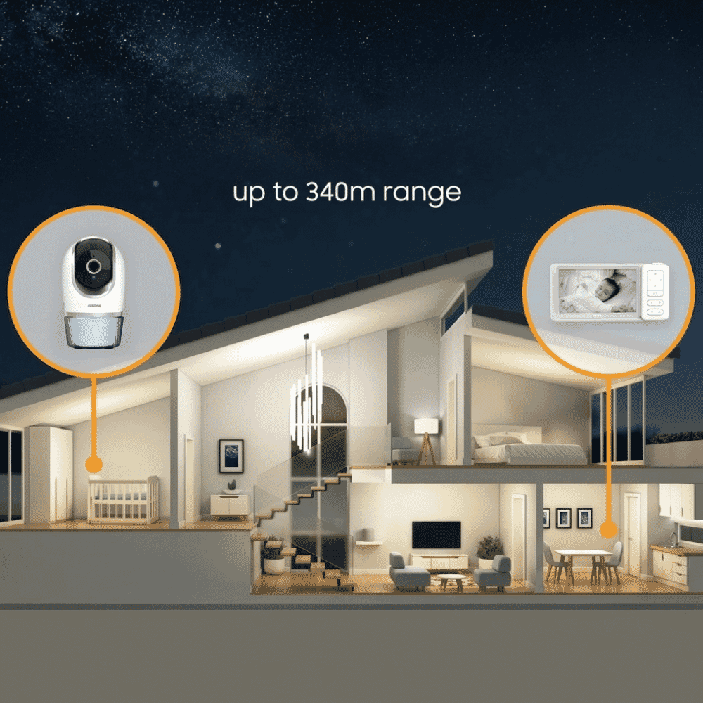 chillax dm568 smart wifi baby monitor range