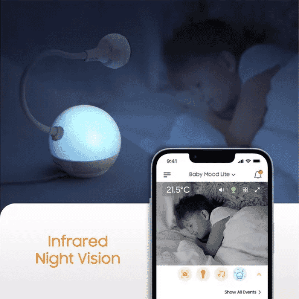 chillax giraffe mood sleep trainer wifi baby monitor night vision