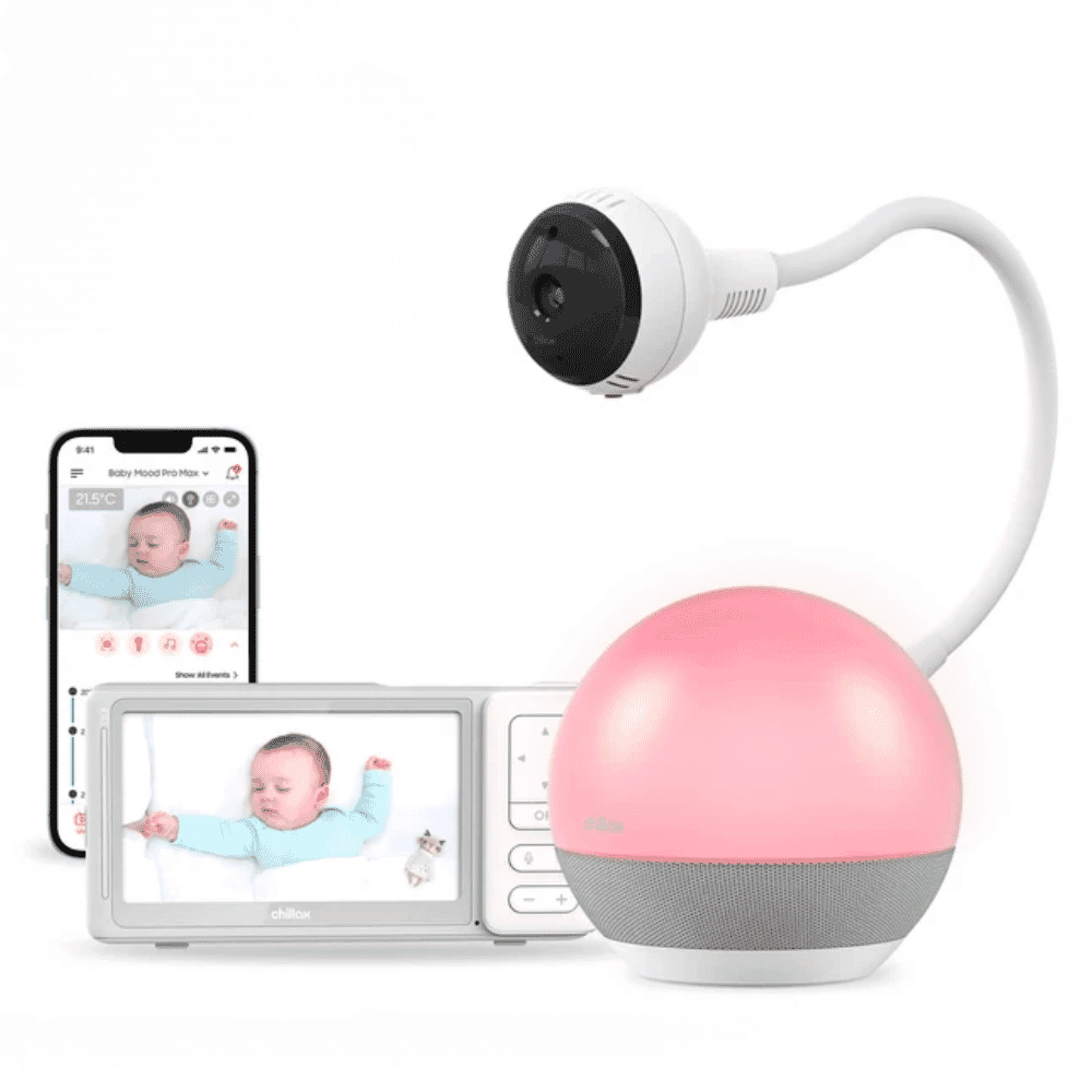chillax giraffe mood sleep trainer wifi baby monitor pink