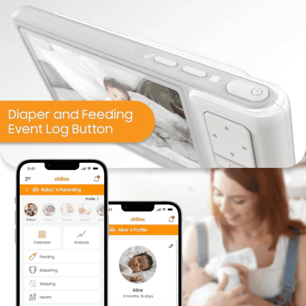 chillax smart giraffe clip wifi baby monitor log buttons