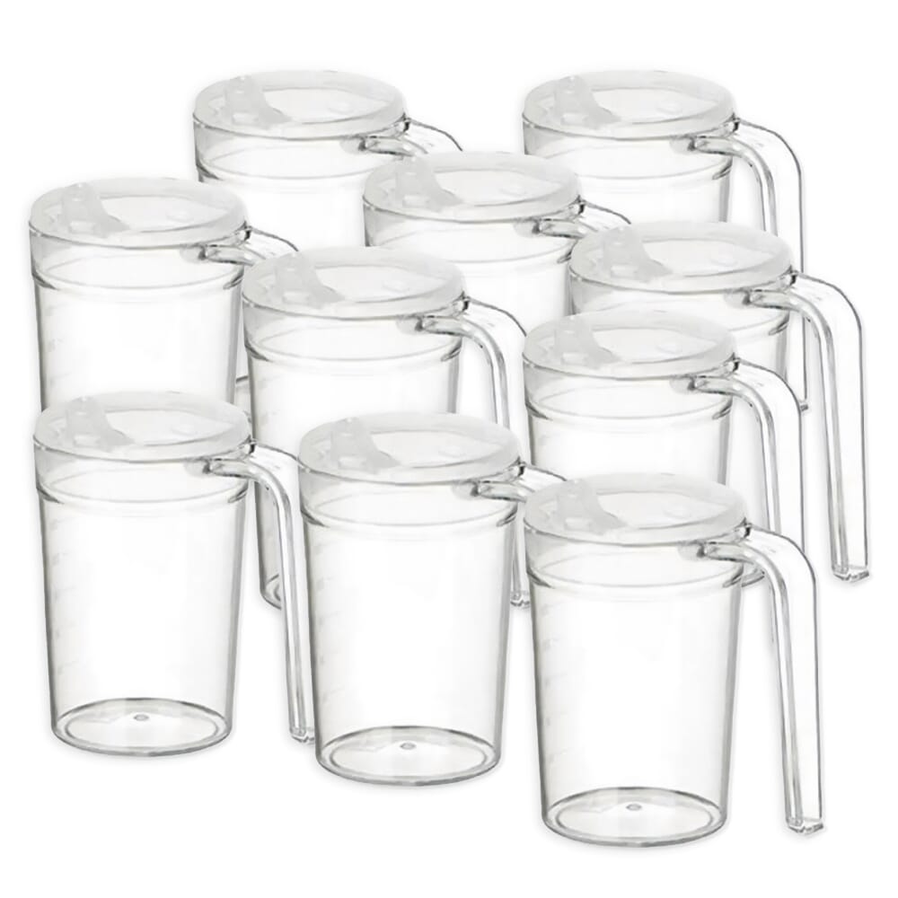 View Clear Drinking Mug with Handle Pack of 10 information