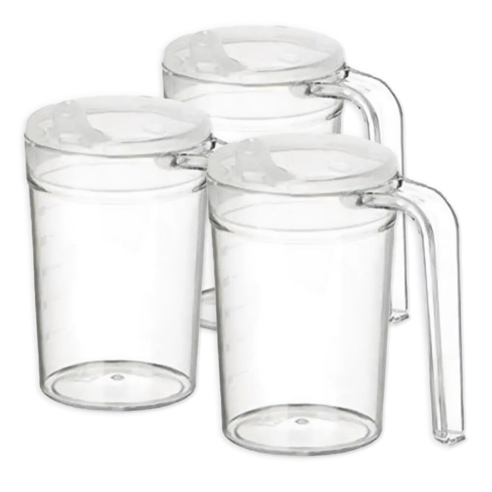 View Clear Drinking Mug with Handle Pack of 3 information