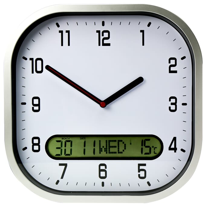 clear time day date wall clock 1