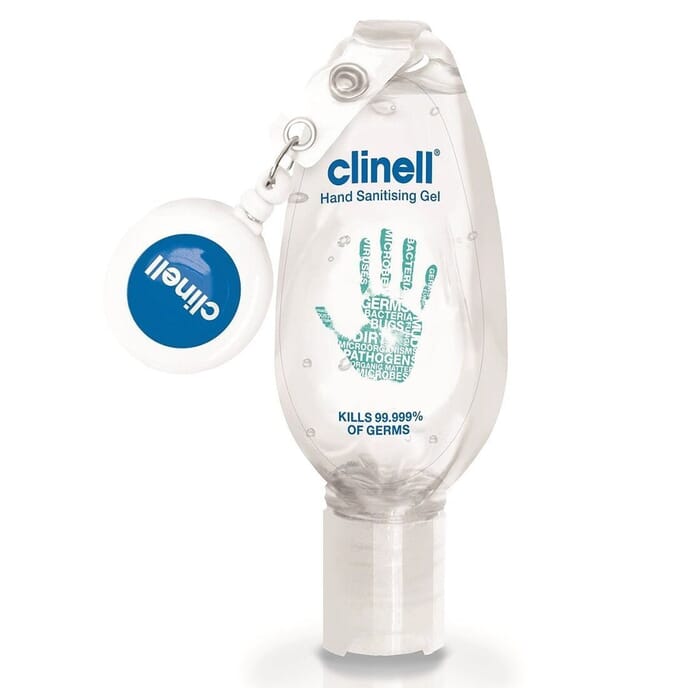 clinell hand sanitising gel 50ml dispenser w clip