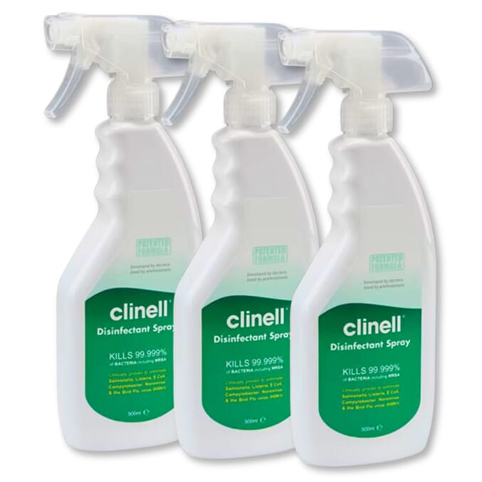 clinell sanitising spray 500ml pack of 3