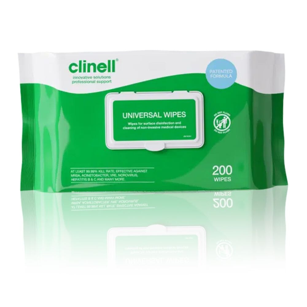 View Clinell Universal Wipes Pack of 200 information