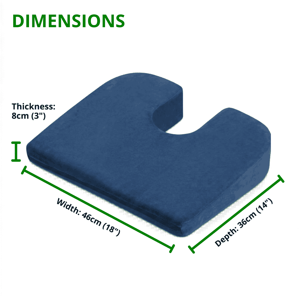 coccyx wheelchair cushion dimensions