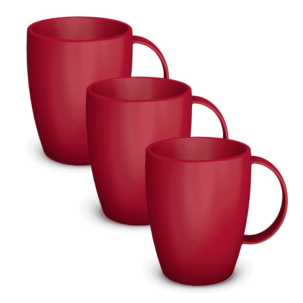 coffee mug red pack of 3