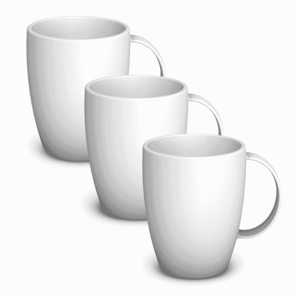 coffee mug white pack of 3