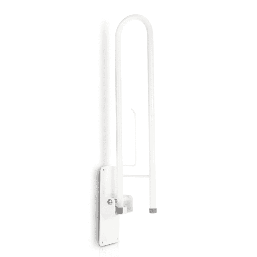 collapsible toilet support rail folded