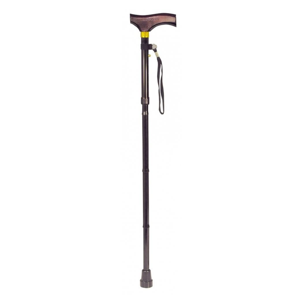 View Collapsible Walking Stick with Wooden Handle information