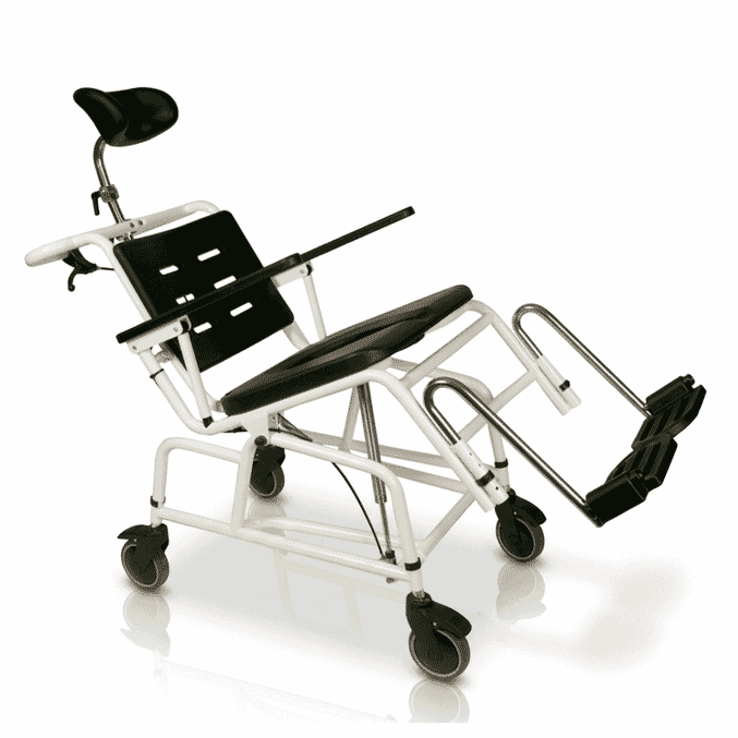 combi tilt in space shower commode chair