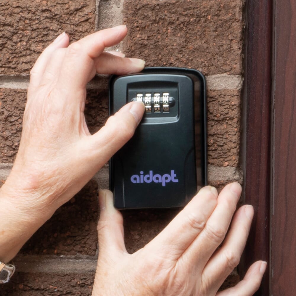 combination key safe on wall