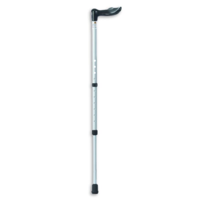 comfort adjust white walking stick left