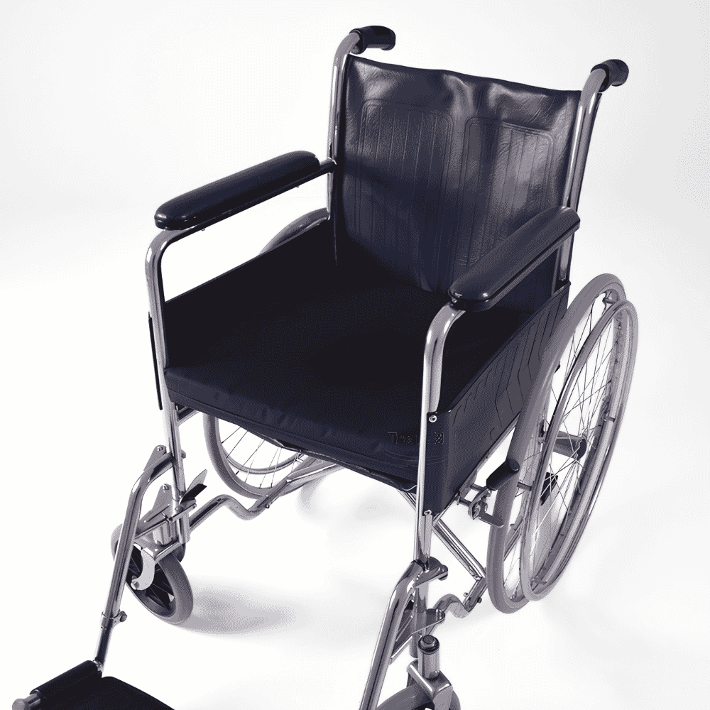 comfort cushion on wheelchair