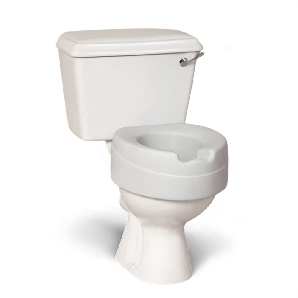 comfort raised toilet seat on toilet