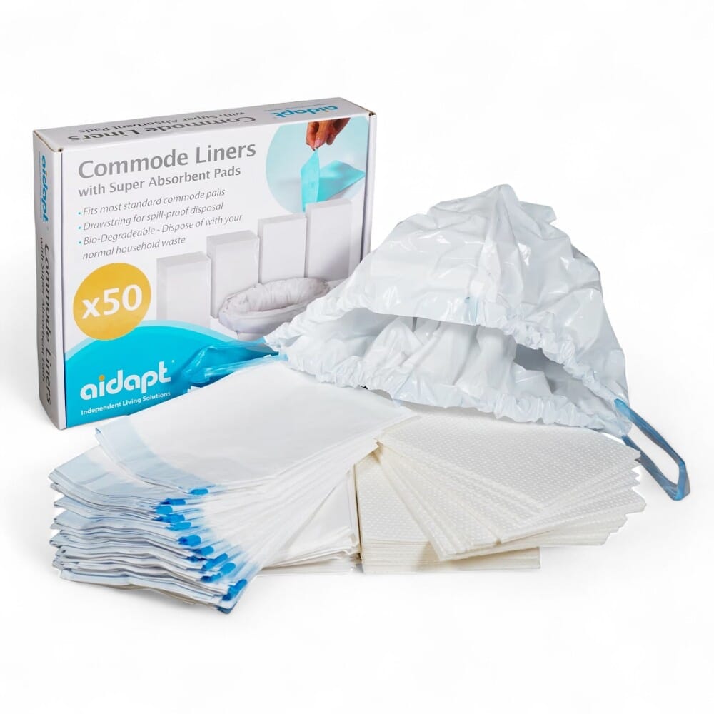 Commode Liners with Absorbent Pads - Box of 50