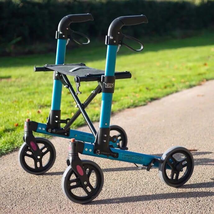 compact adjust rollator blue