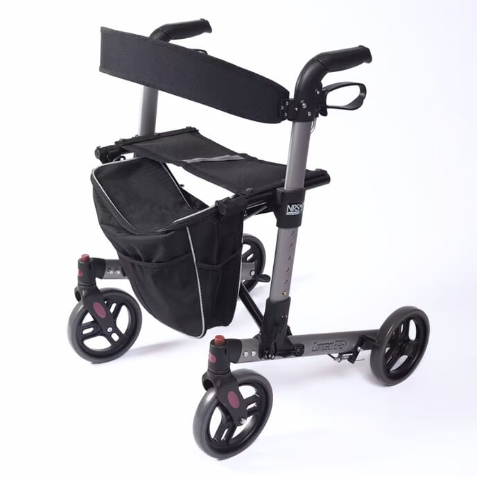 compact adjust rollator silver 1