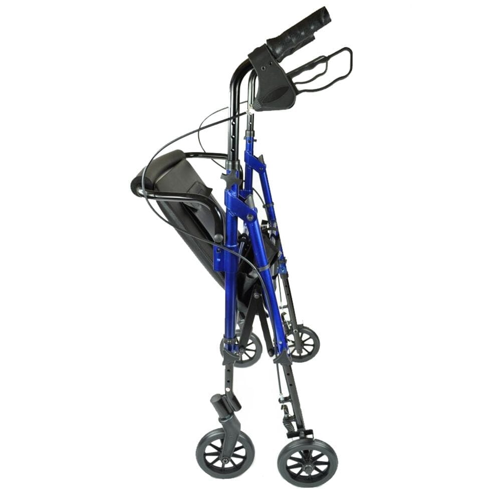 compact aluminium rollator folded