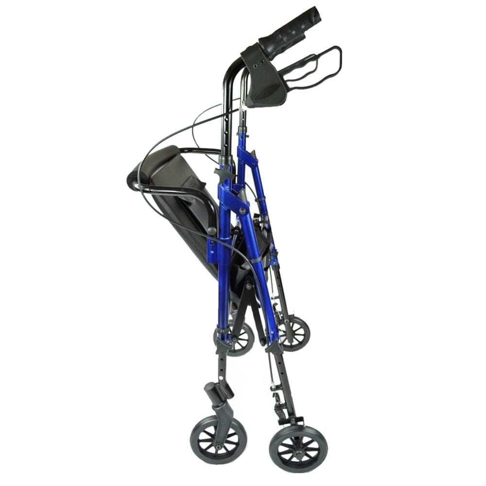 View Compact Aluminium Rollator In Blue information