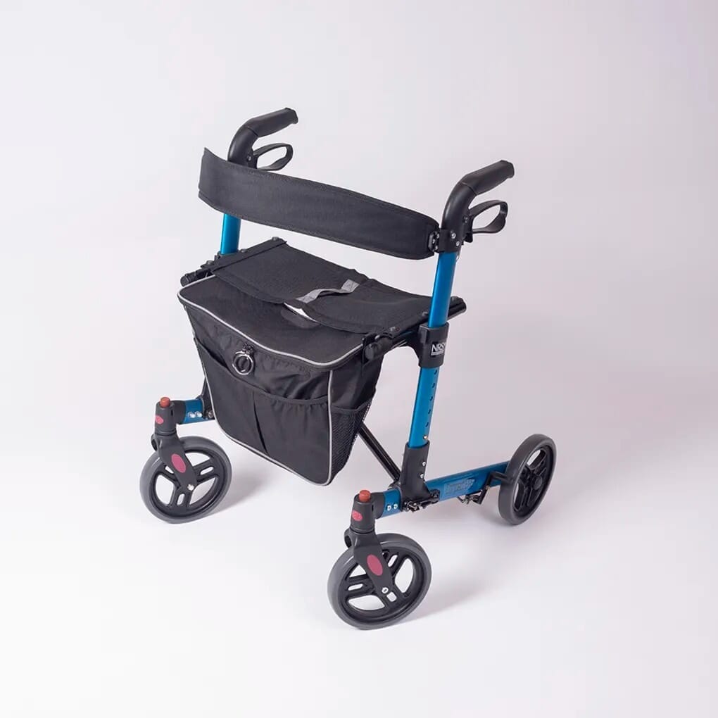 compact easy rollator blue