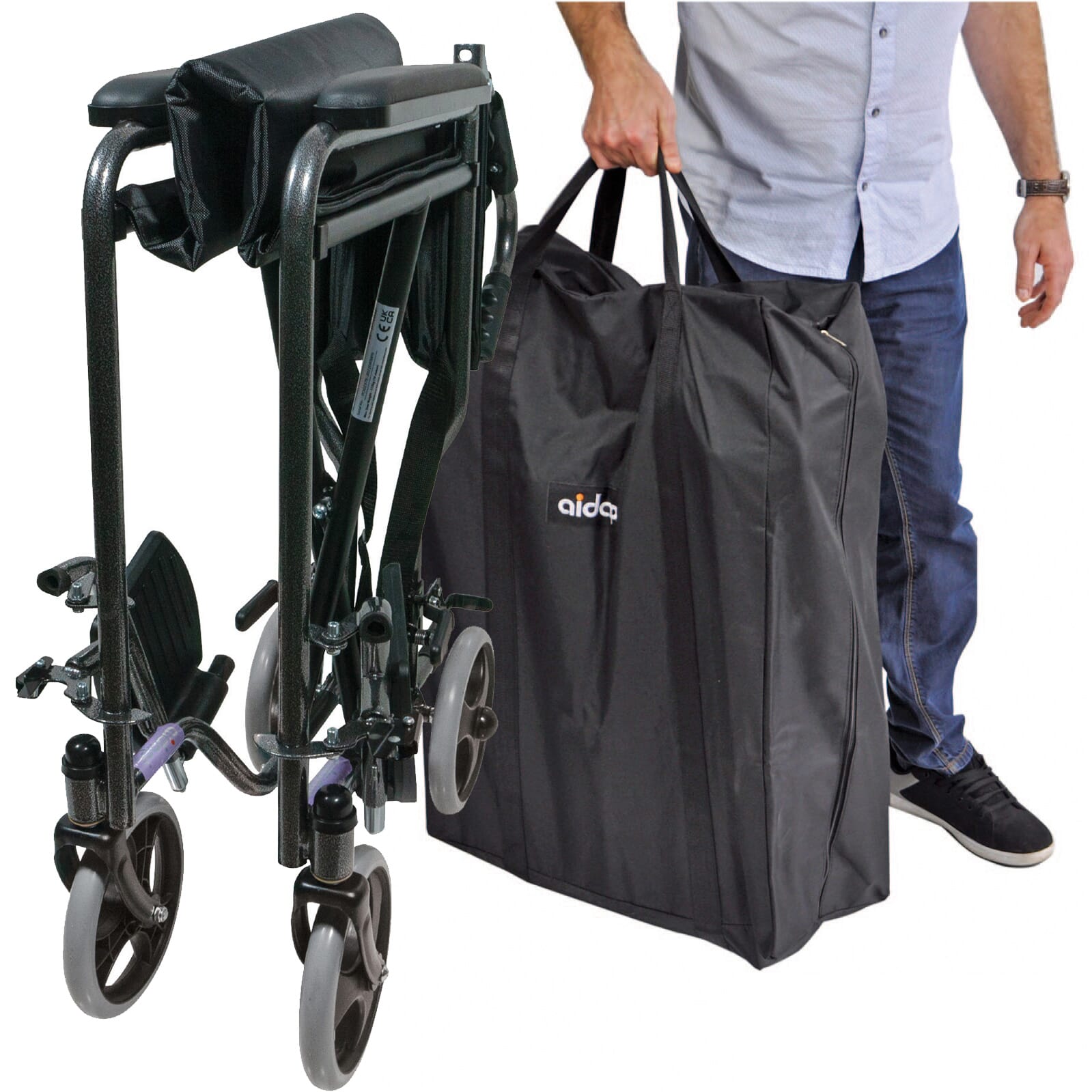 compact folding transit chair hammer with carry bag