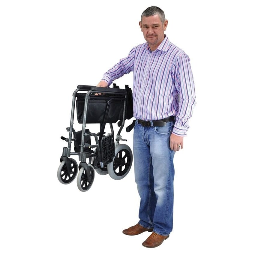 compact transport aluminium wheelchair easy to carry