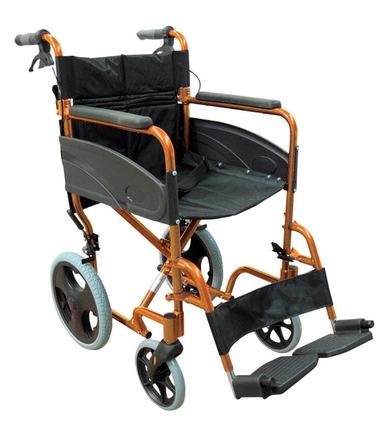 View Compact Transport Aluminium Wheelchair Orange information