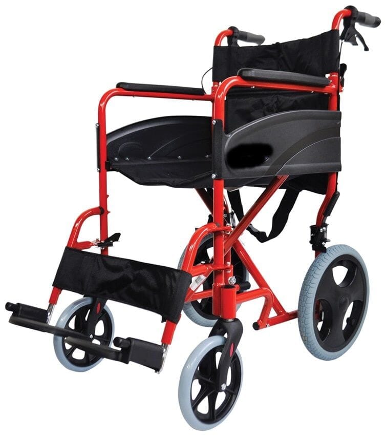 View Compact Transport Aluminium Wheelchair Red information