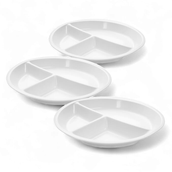 compartment plate 26cm plate white pack of 3