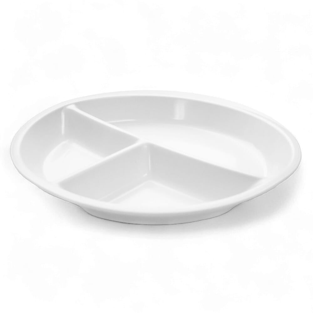 compartment plate 26cm plate white
