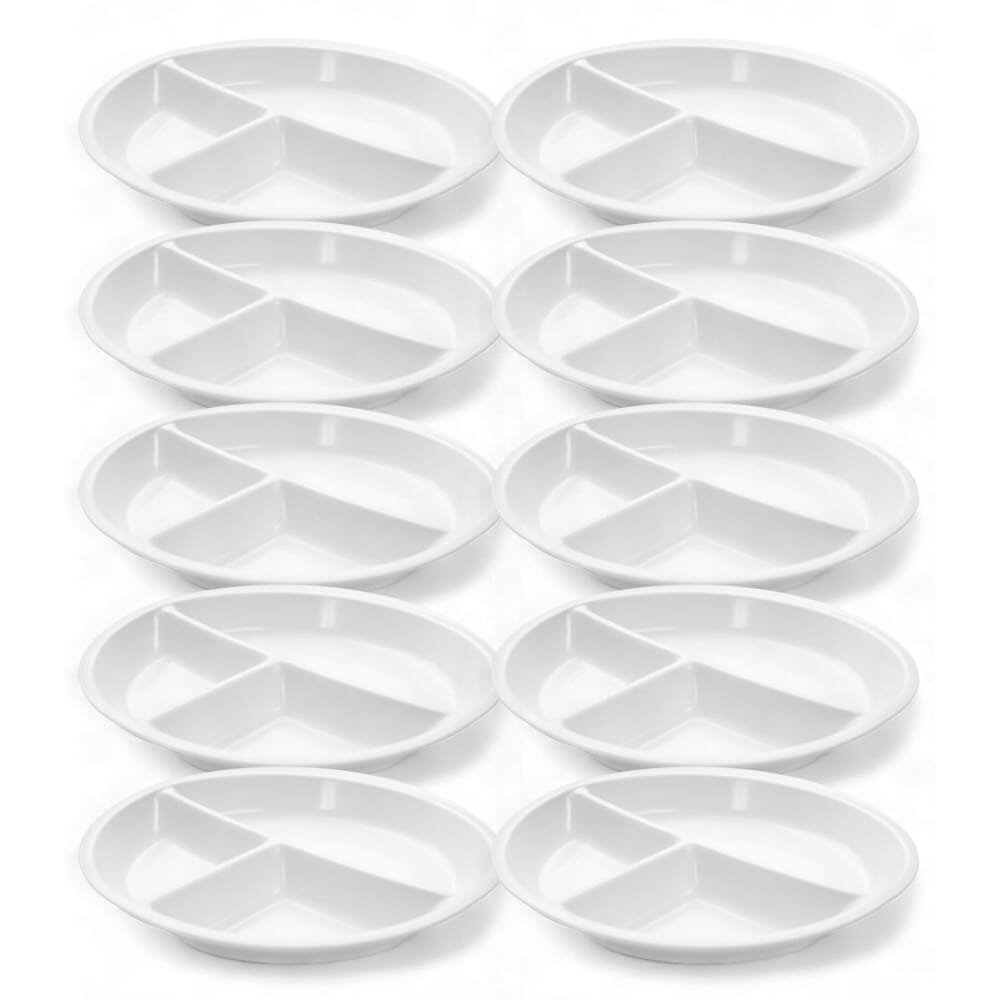 Compartment Plate 26cm White Pack of 10