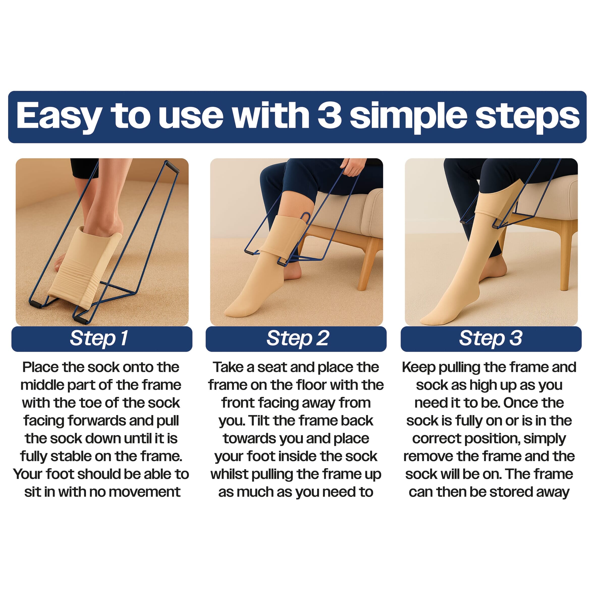 compression stocking frame details