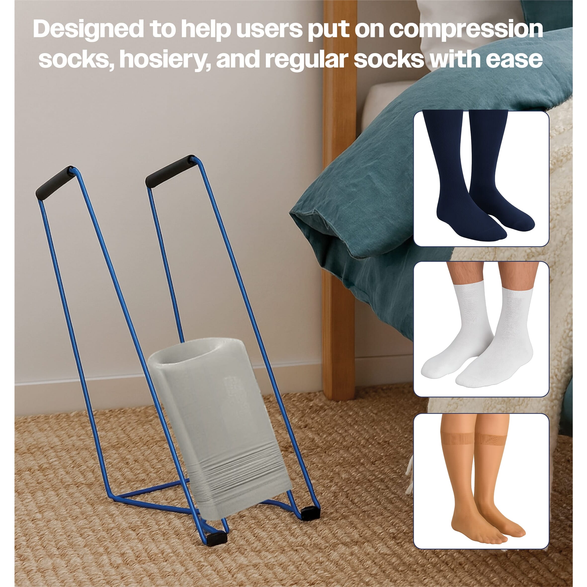 compression stocking frame uses