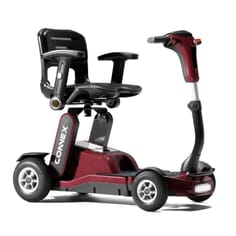 Connex Folding Mobility Scooter - Burgundy