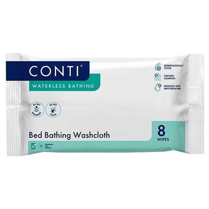 View Conti Bath in Bed Wipes Pack of 8 1 Pack Fragrance Free information