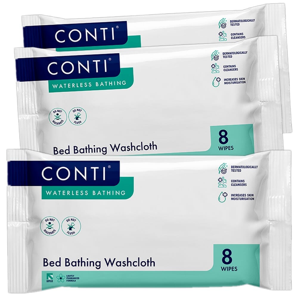 View Conti Bath in Bed Wipes Pack of 8 3 Packs Lightly Fragranced information