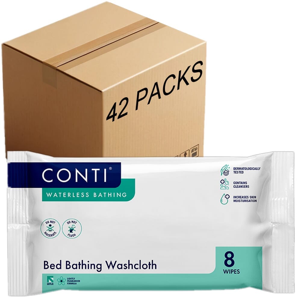 View Conti Bath in Bed Wipes Pack of 8 42 Packs Lightly Fragranced information