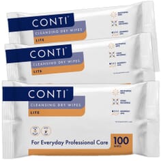 Conti Cleansing Dry Wipes Lite Large - Triple Pack