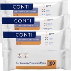 Conti Cleansing Dry Wipes Lite Small - Triple Pack