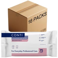 Conti Cleansing Dry Wipes - Maceratable  - Case of 16 Packs