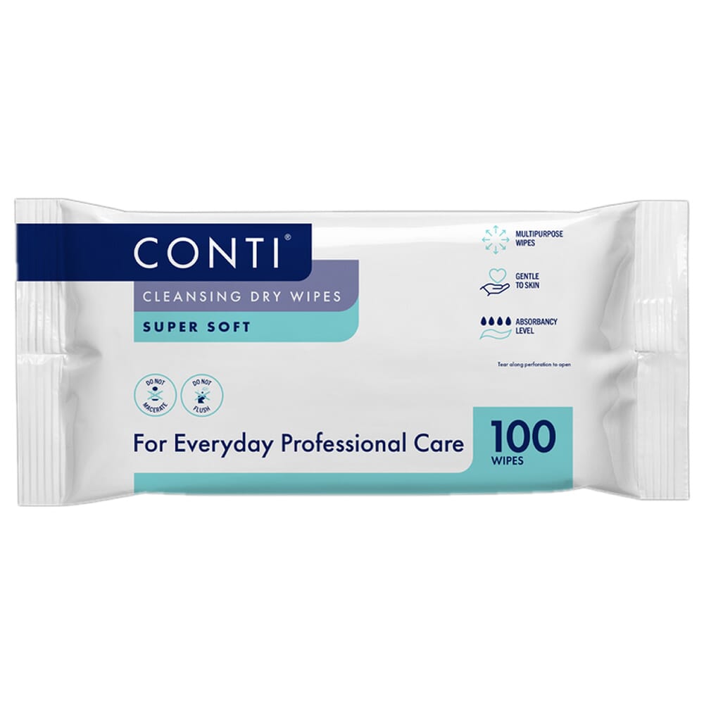 View Conti Cleansing Dry Wipes Super Soft Large Triple Pack information