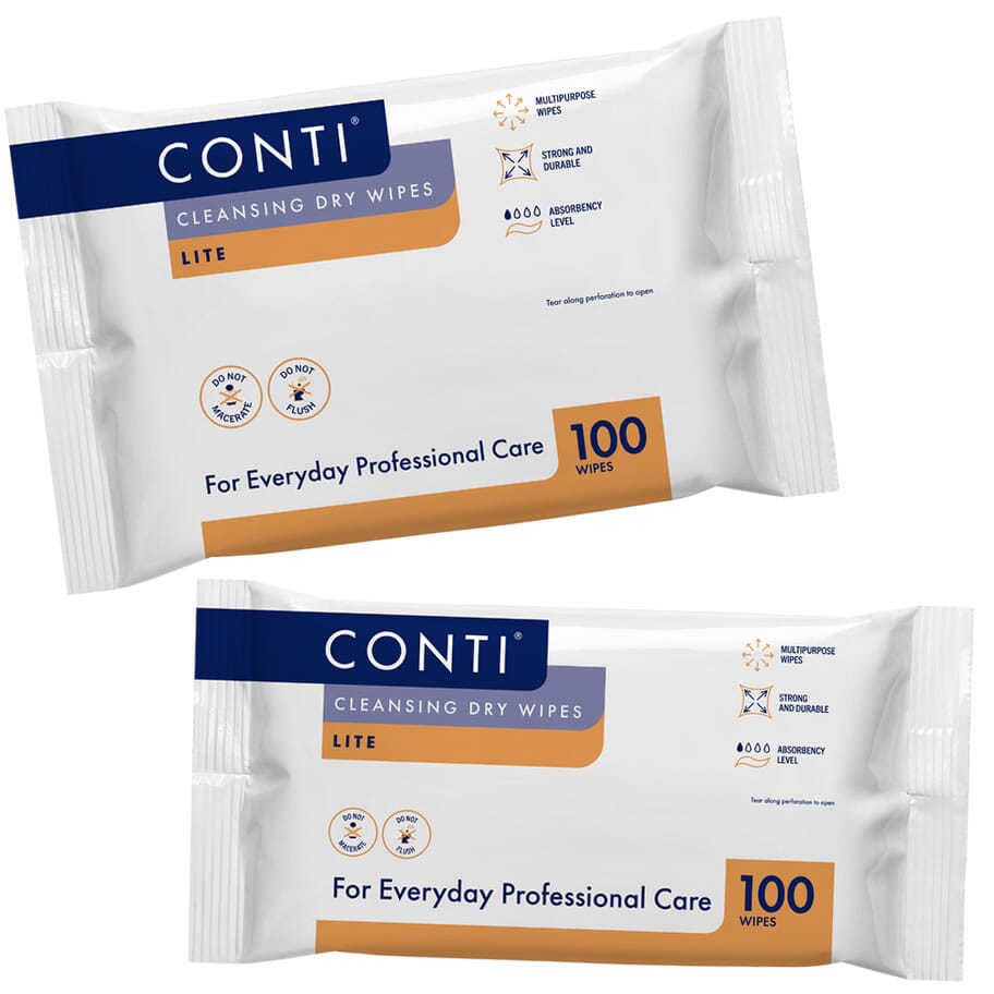 View Conti Lite Standard Dry Wipes Small 3 Packs information