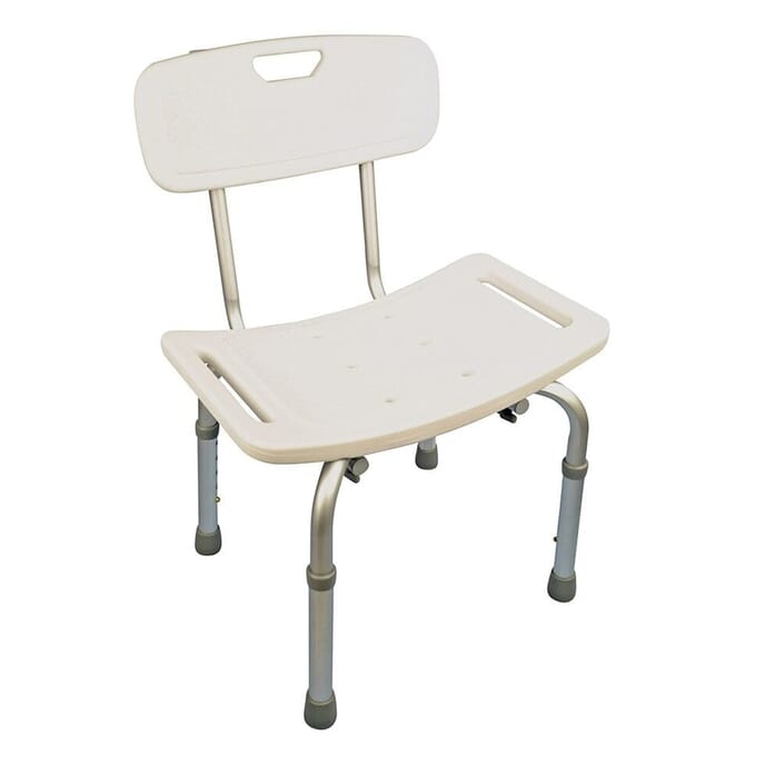 contour shower stool with backrest