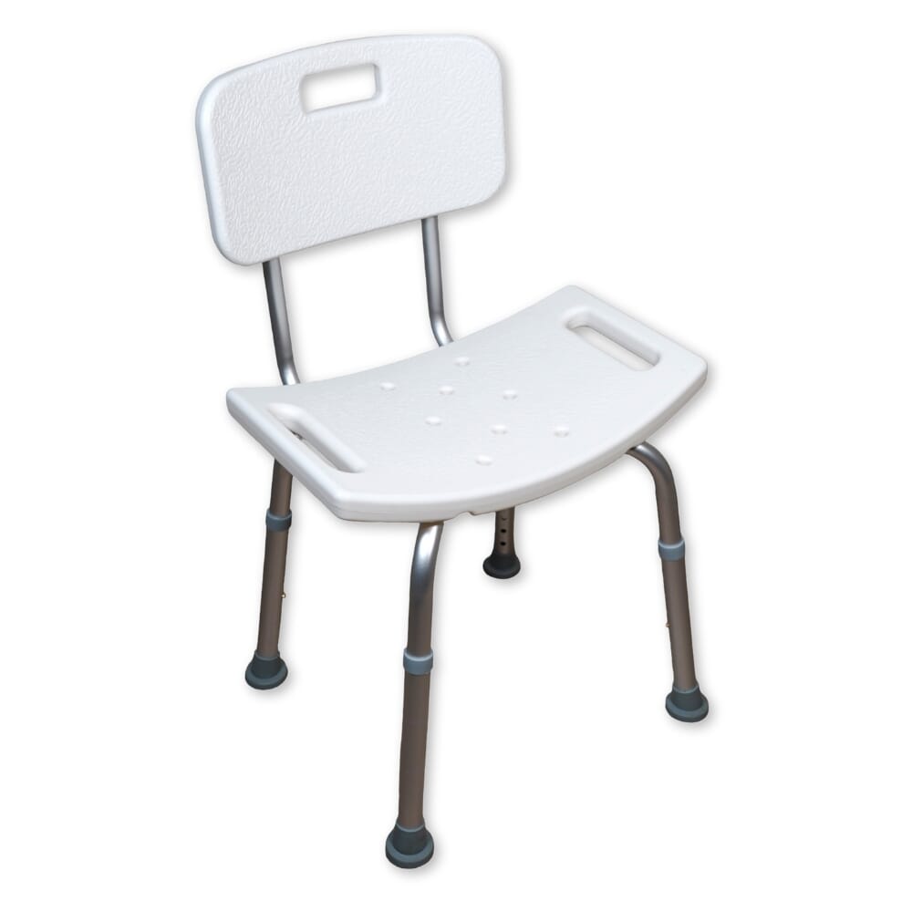 contour shower stool with backrest