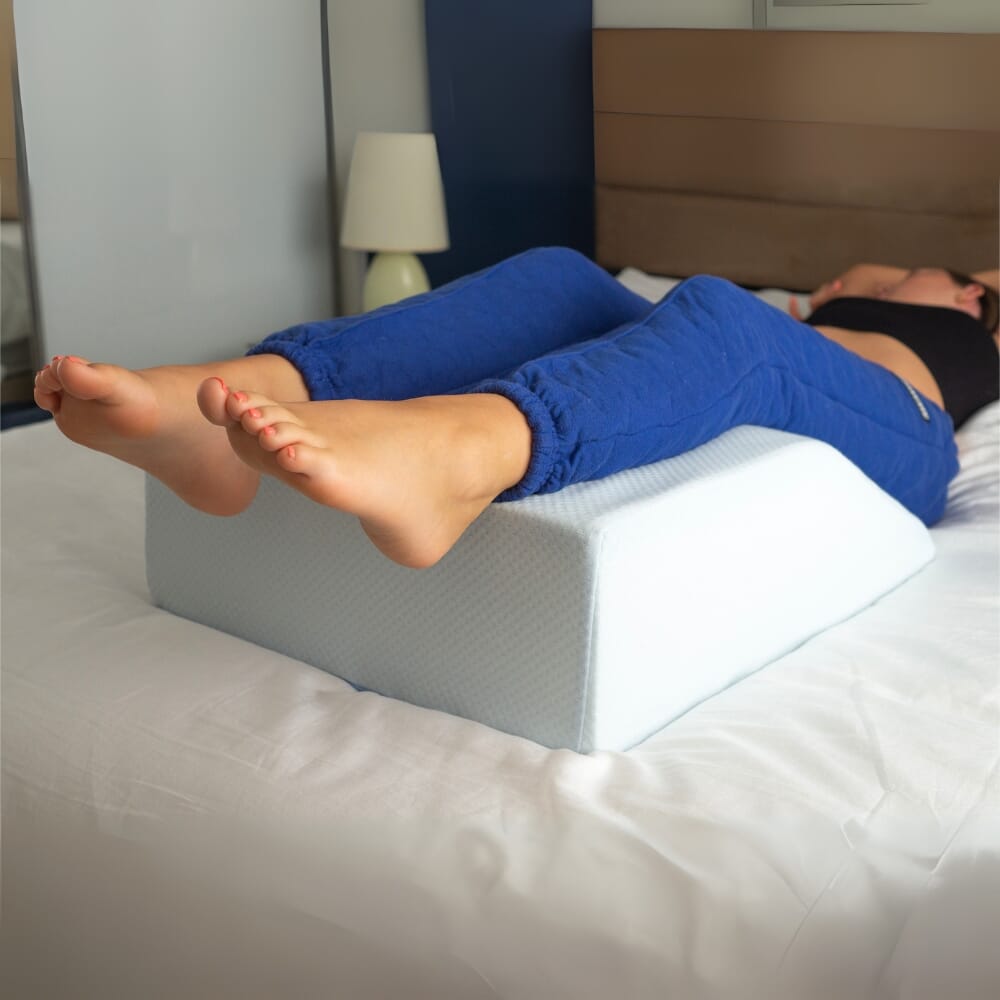cooling leg wedge pillow raised legs raised