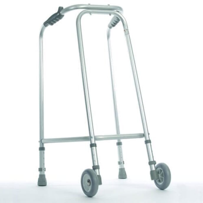 coopers ultra narrow wheeled adjustable walking frame tall