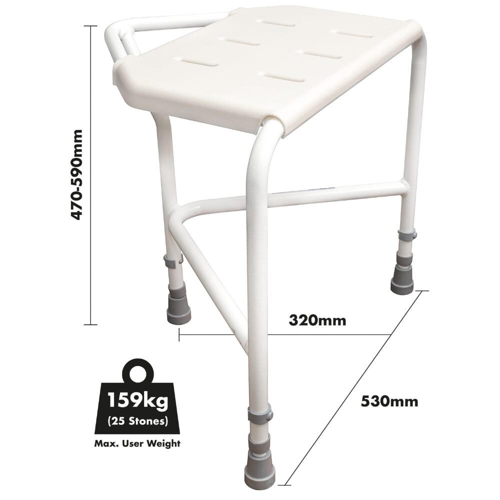corner shower chair dimensions